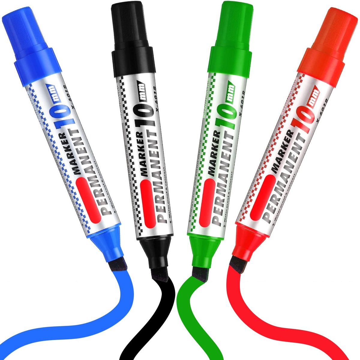 SolidKeus - Set van 4 Waterdichte Permanente Markers voor Diverse Oppervlakken