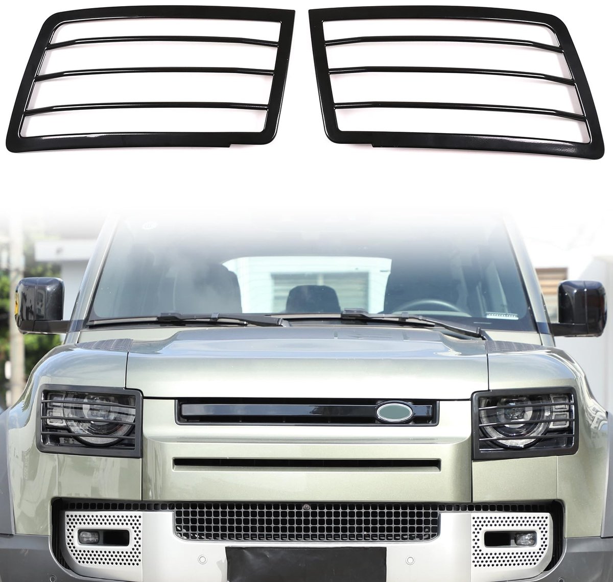 SolidKeus - Aluminium Lamp Guard voor Defender 90 110 130 (2020-2023)