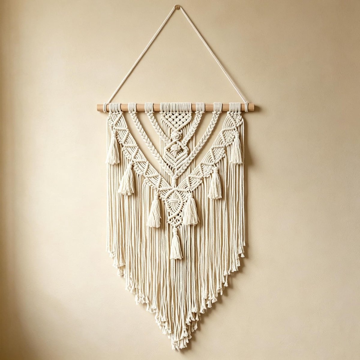 SolidKeus - Handgemaakte Macrame Tapestry 70 x 40 cm