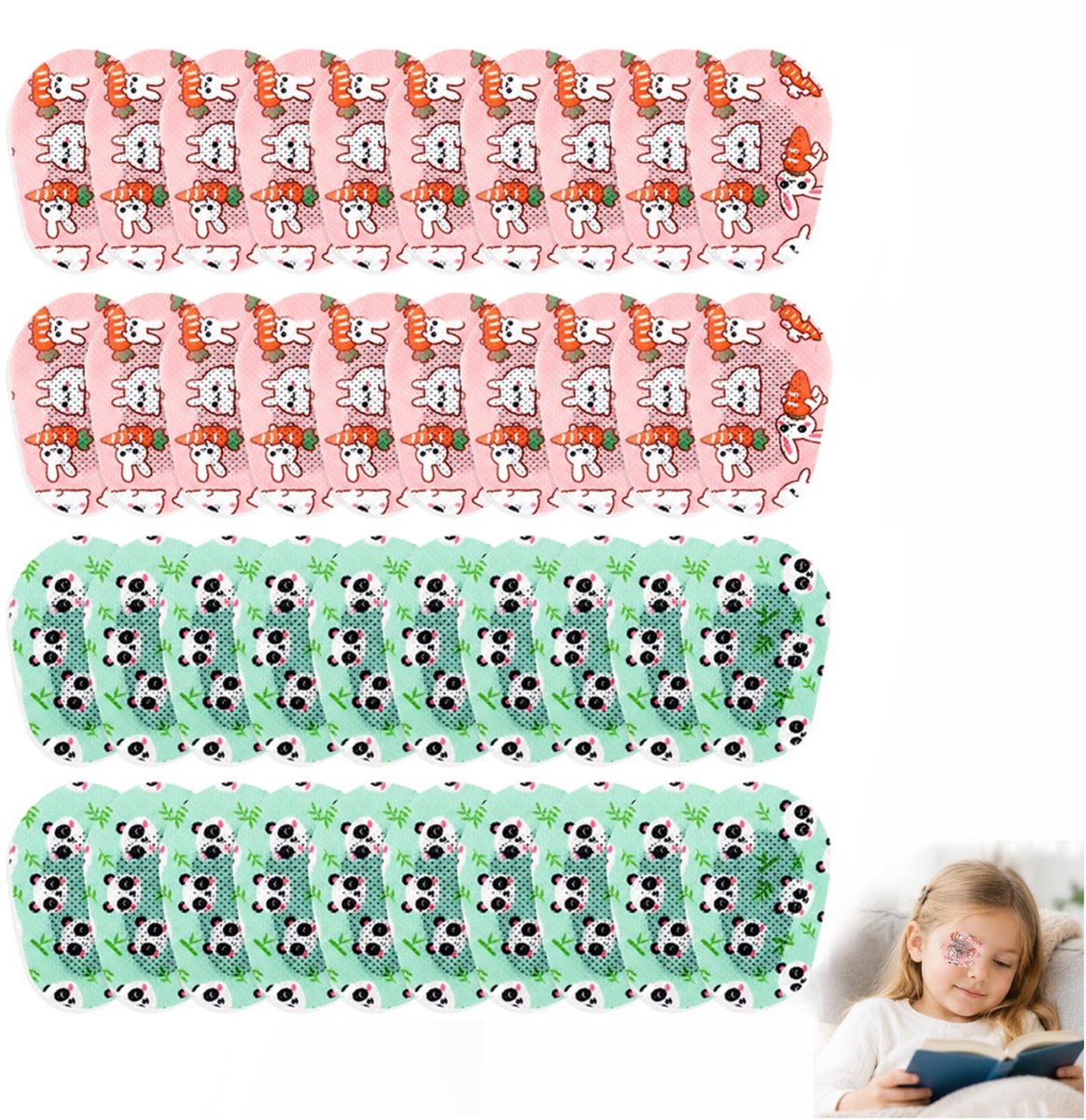 SolidKeus - 40 Stuks Kleurrijke Wegwerp-Oogkleppen voor Kinderen