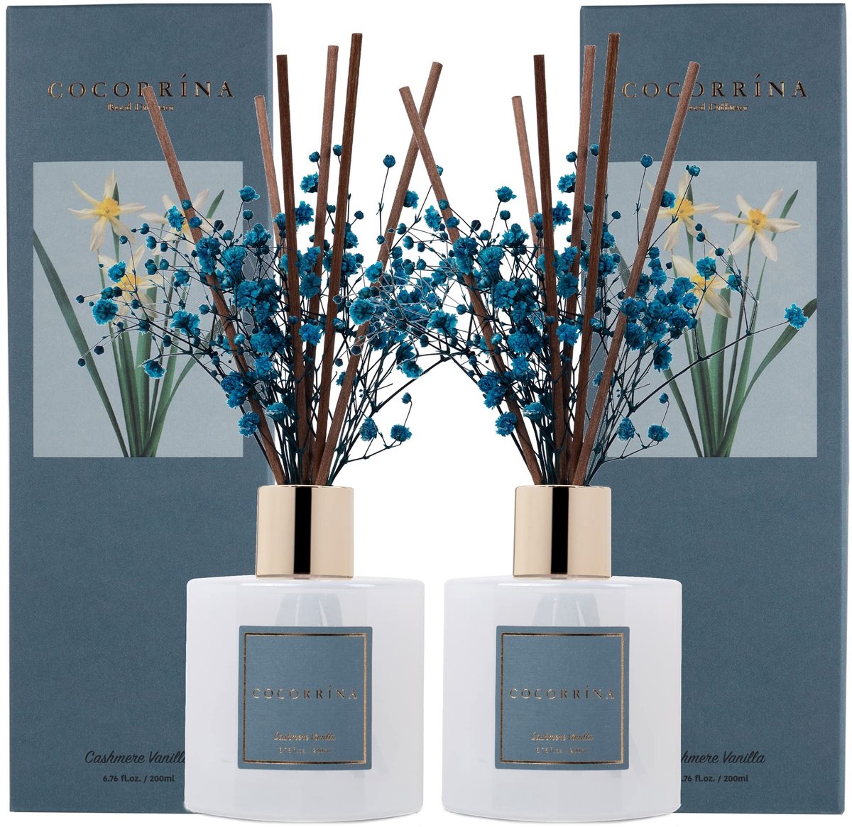 SolidKeus - Geurstokjes Cashmere Vanilla Set van 2