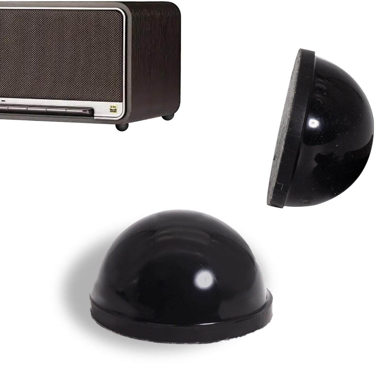 SolidKeus - Pack van 20 Zelfklevende Rubber Voetjes voor Apparaten 19 mm