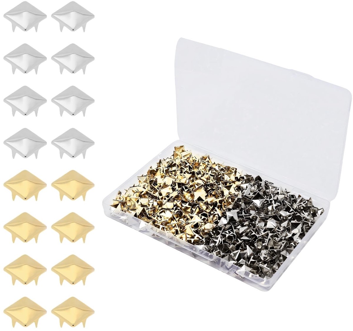 SolidKeus - Set van 1000 Decoratieve Nieten voor DIY Projecten in Opbergdoos