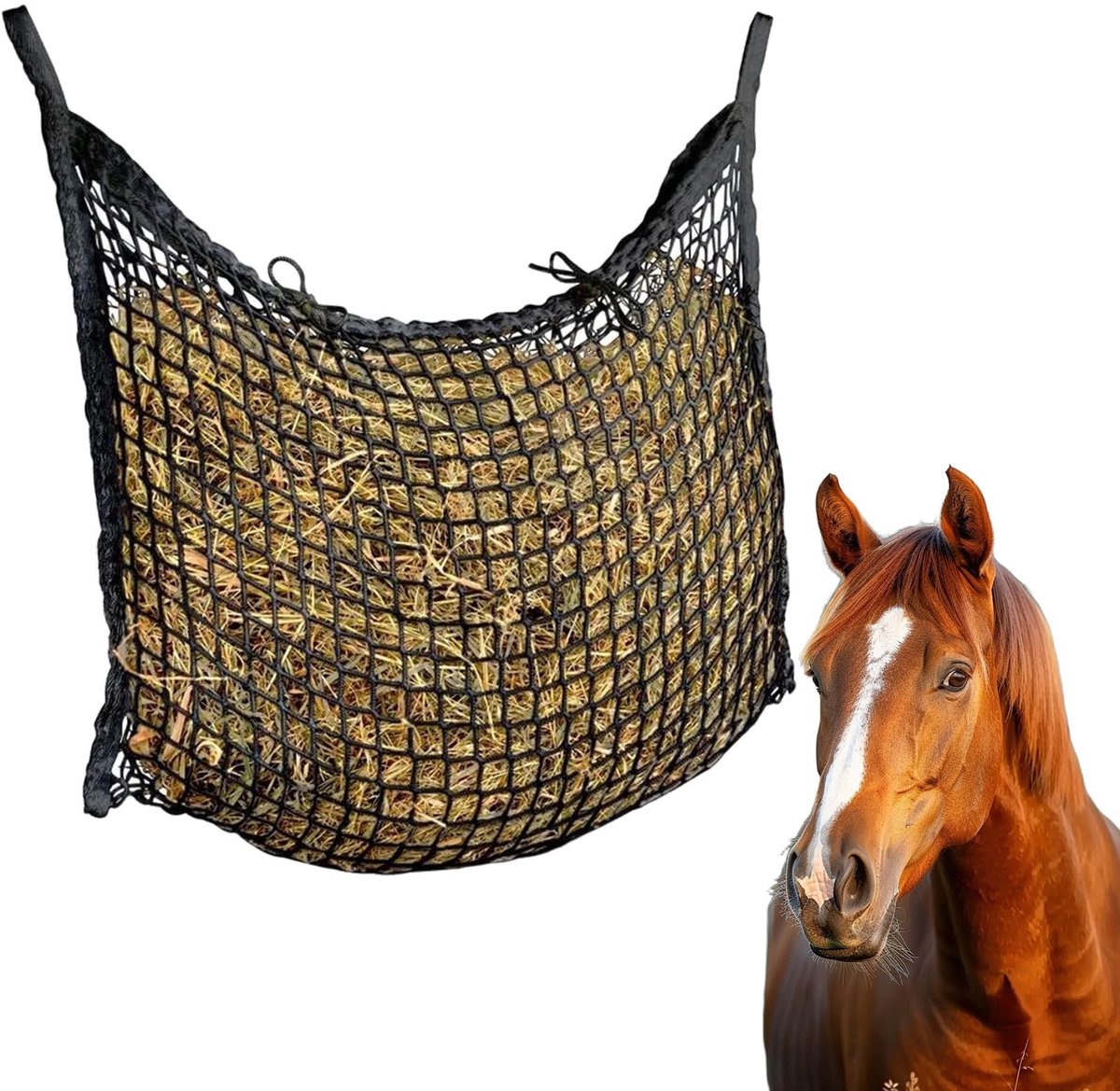SolidKeus - Grote Hooi Tas voor Paarden 90 x 80 cm