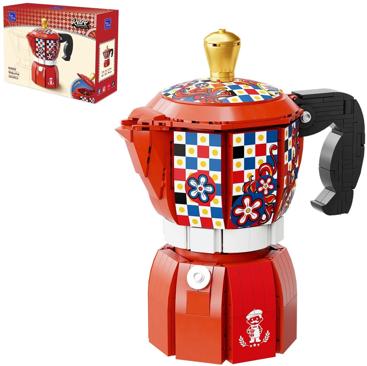 SolidKeus - Retro Moka Pot Bouwset voor Volwassenen