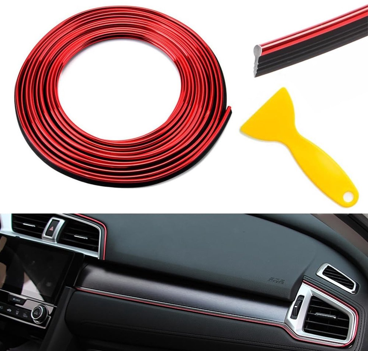 SolidKeus - Universele Auto Interieurafwerking Trim, 10m