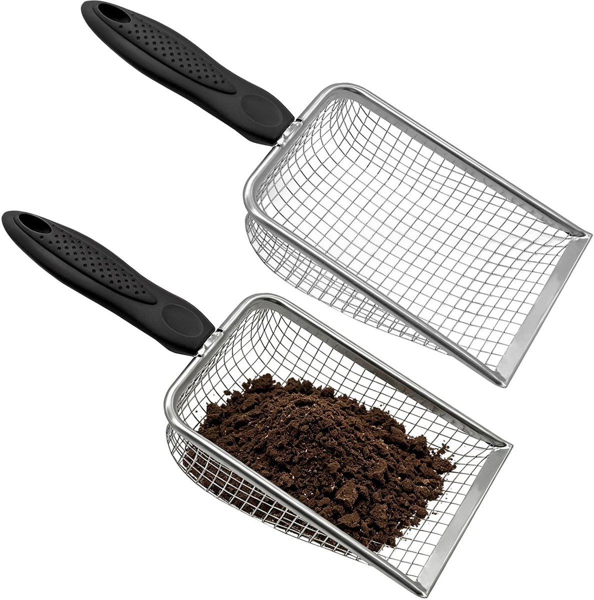 SolidKeus - Set van 2 Heavy Duty Tuinzeven met Antislip Handgreep