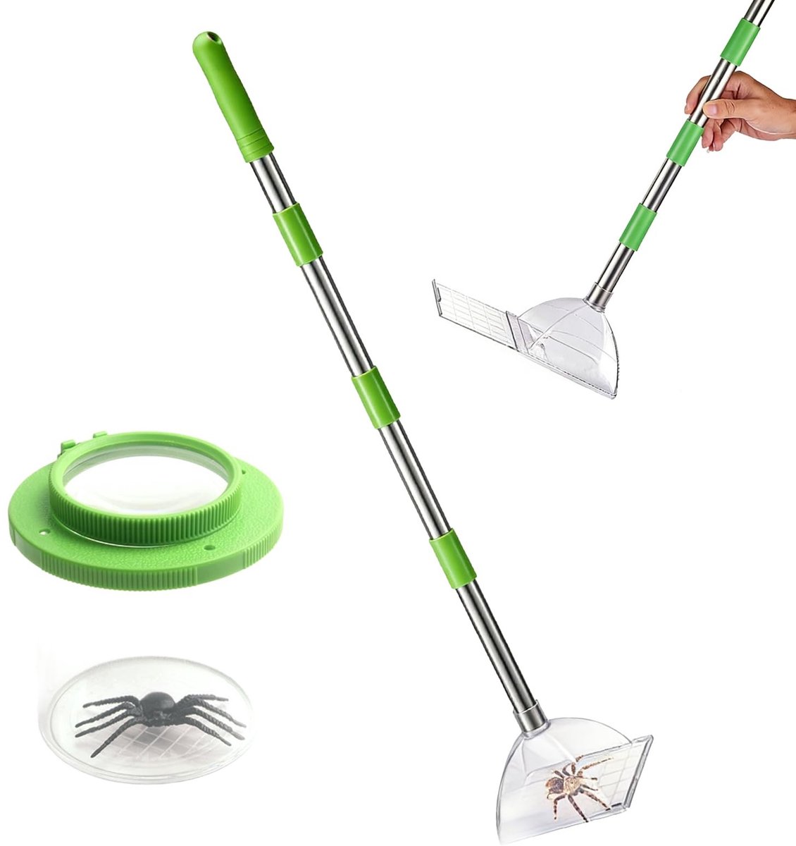 SolidKeus - Lange Handgreep Insectenvanger met Vergrootglas