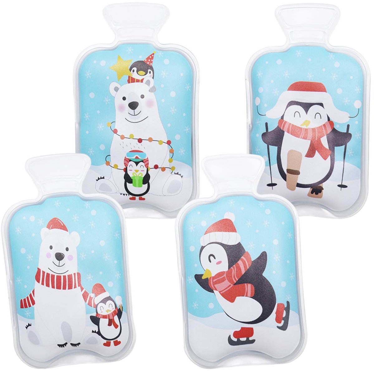 SolidKeus - Set van 4 Herbruikbare Handwarmers in Pinguïn Design