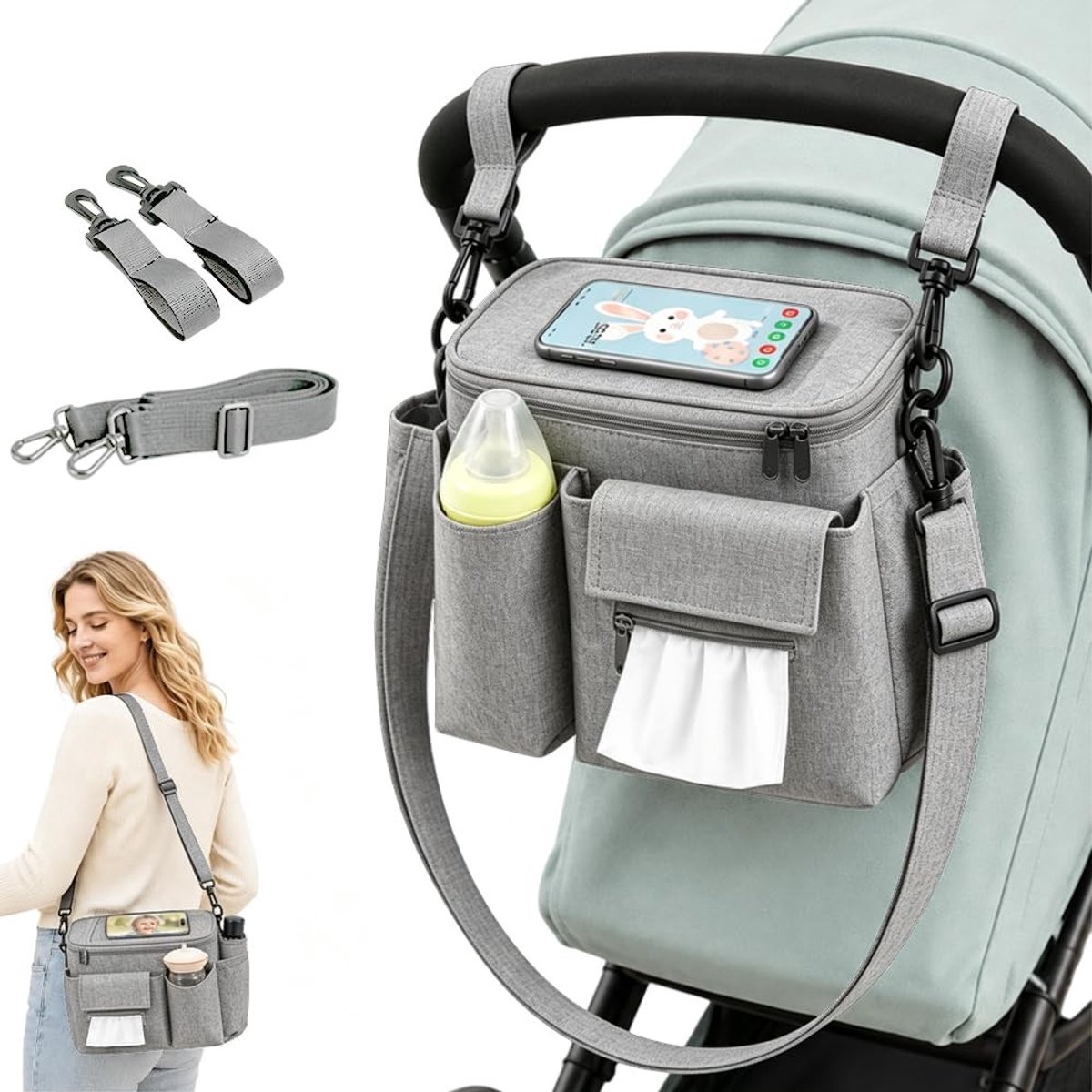 SolidKeus - Universele Waterdichte Organizer voor Kinderwagens