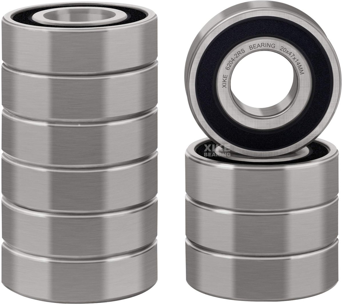 SolidKeus - 10 Stuks 6204-2RS Gesealde Kogellagers 20x47x14mm