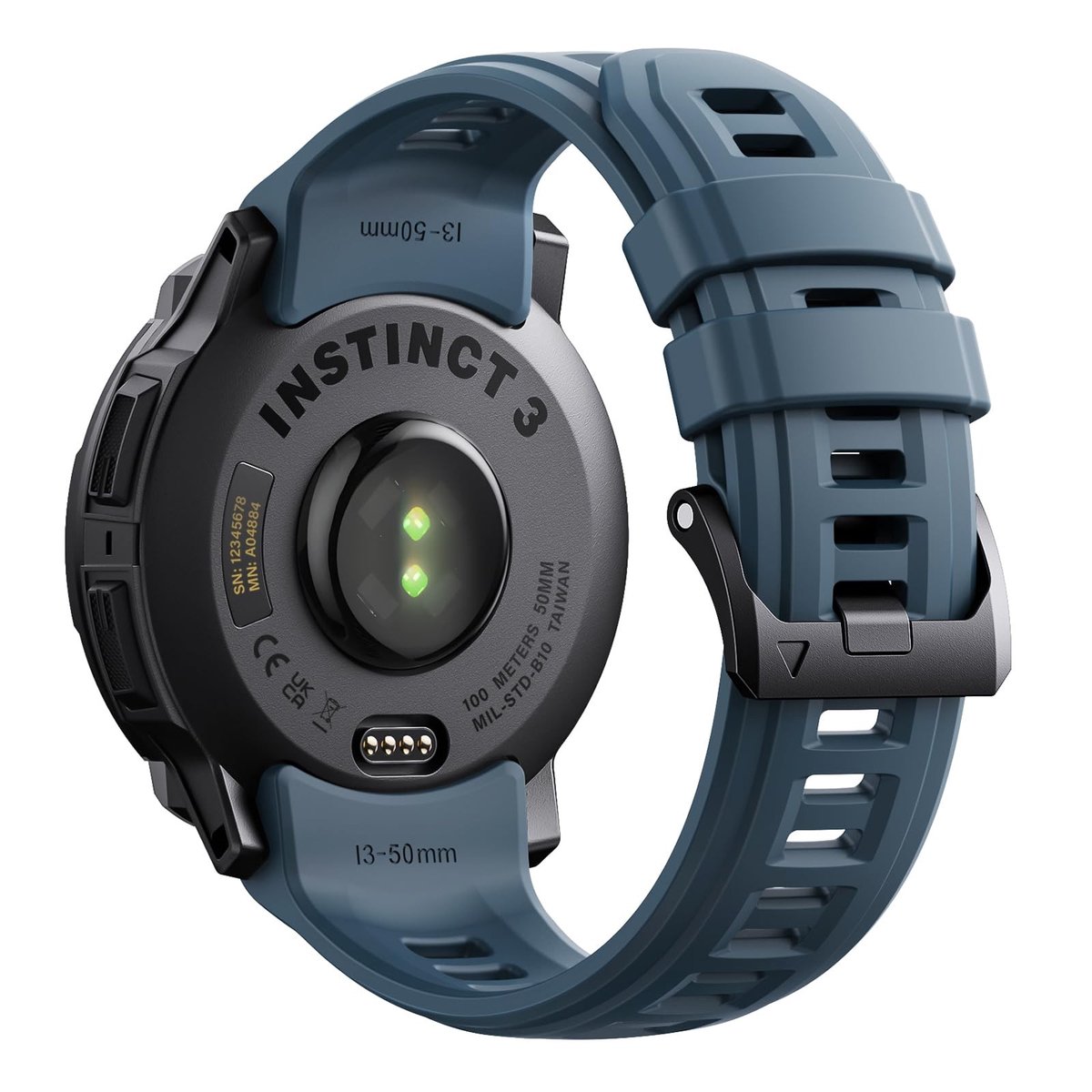 SolidKeus - 20mm Silicone Horlogeband voor Instinct 3 50mm