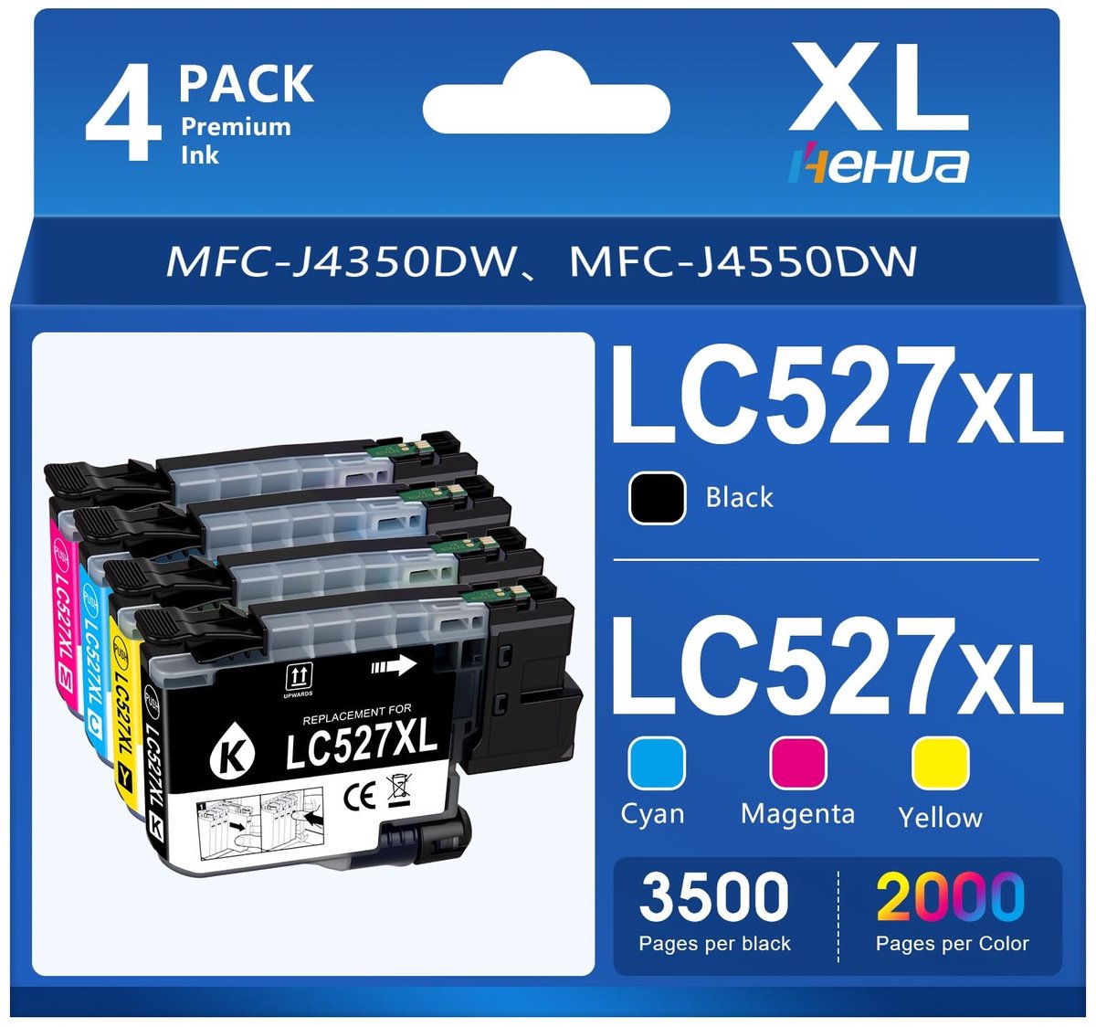 SolidKeus - Compatibele Printer Cartridges voor Brother LC527XL Multipack