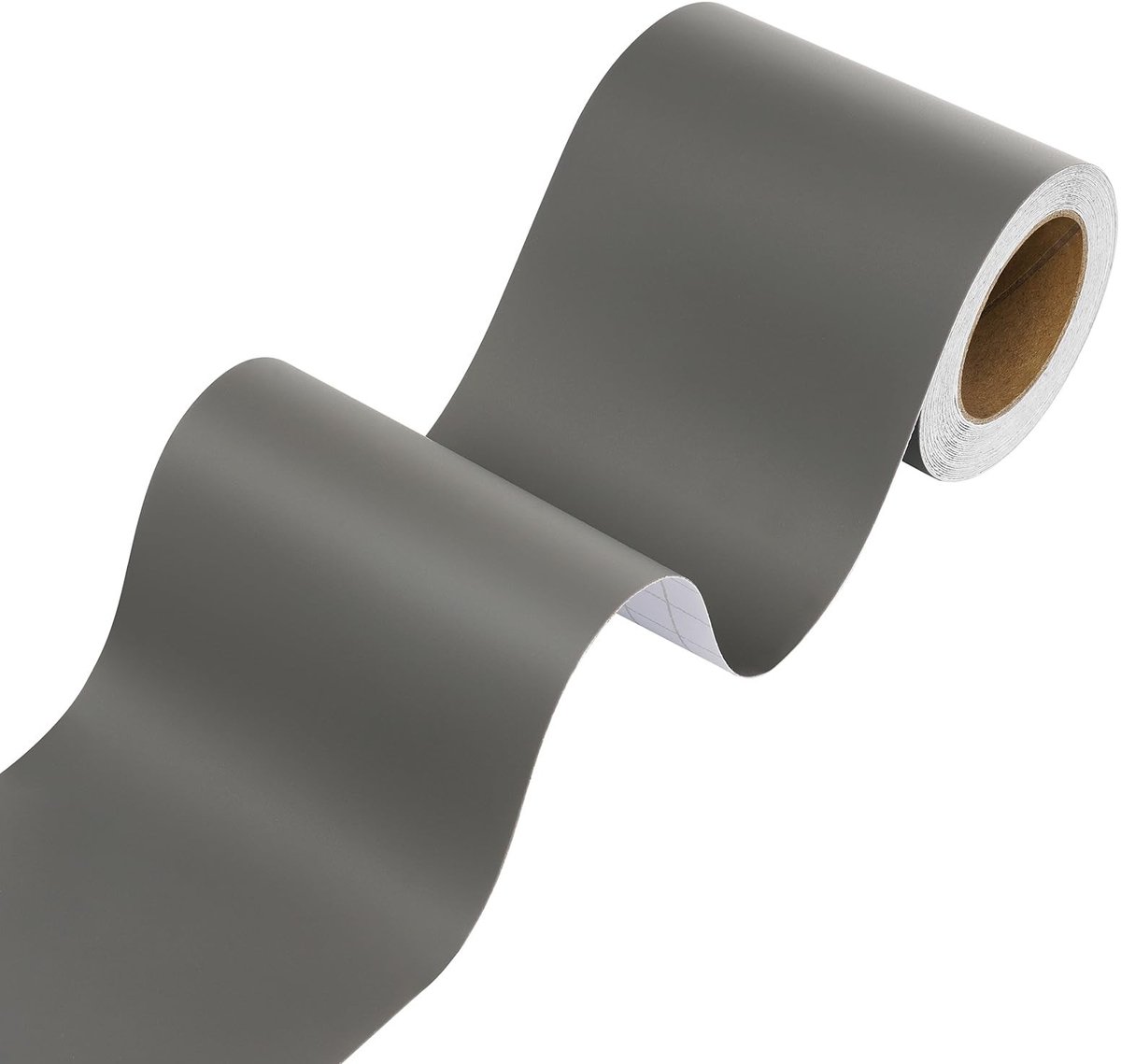 SolidKeus - Huidvriendelijke Raamdecoratie Strip Grijs 7,6 cm x 500 cm