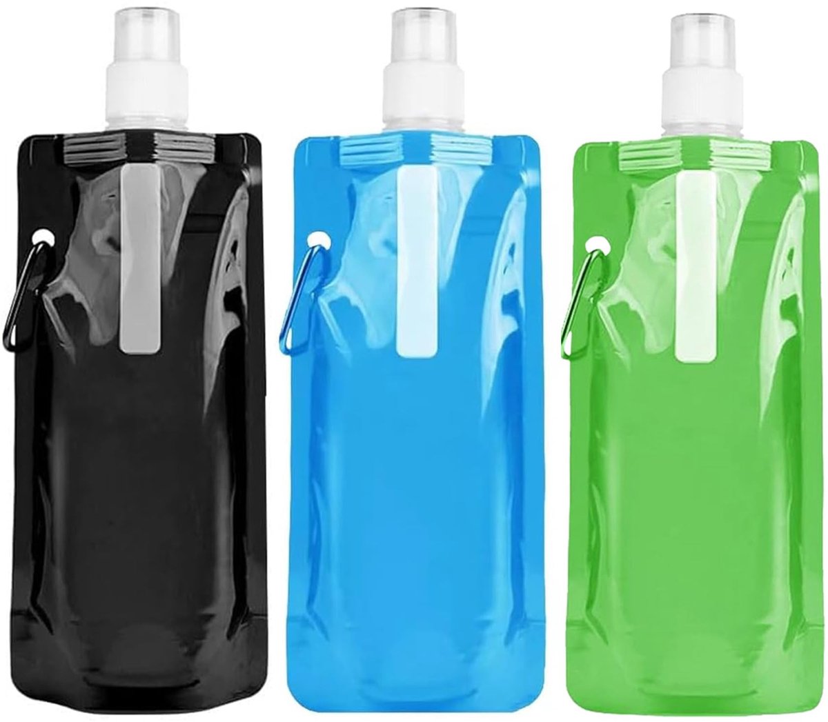 SolidKeus - Vouwbare Waterfles 500 ml Set van 3