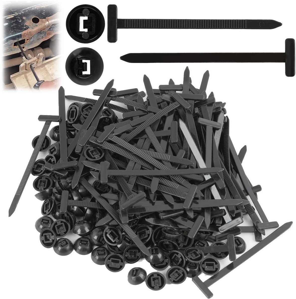 SolidKeus - Set van 100 Duurzame Nylon Kabelbinders met Sluiting