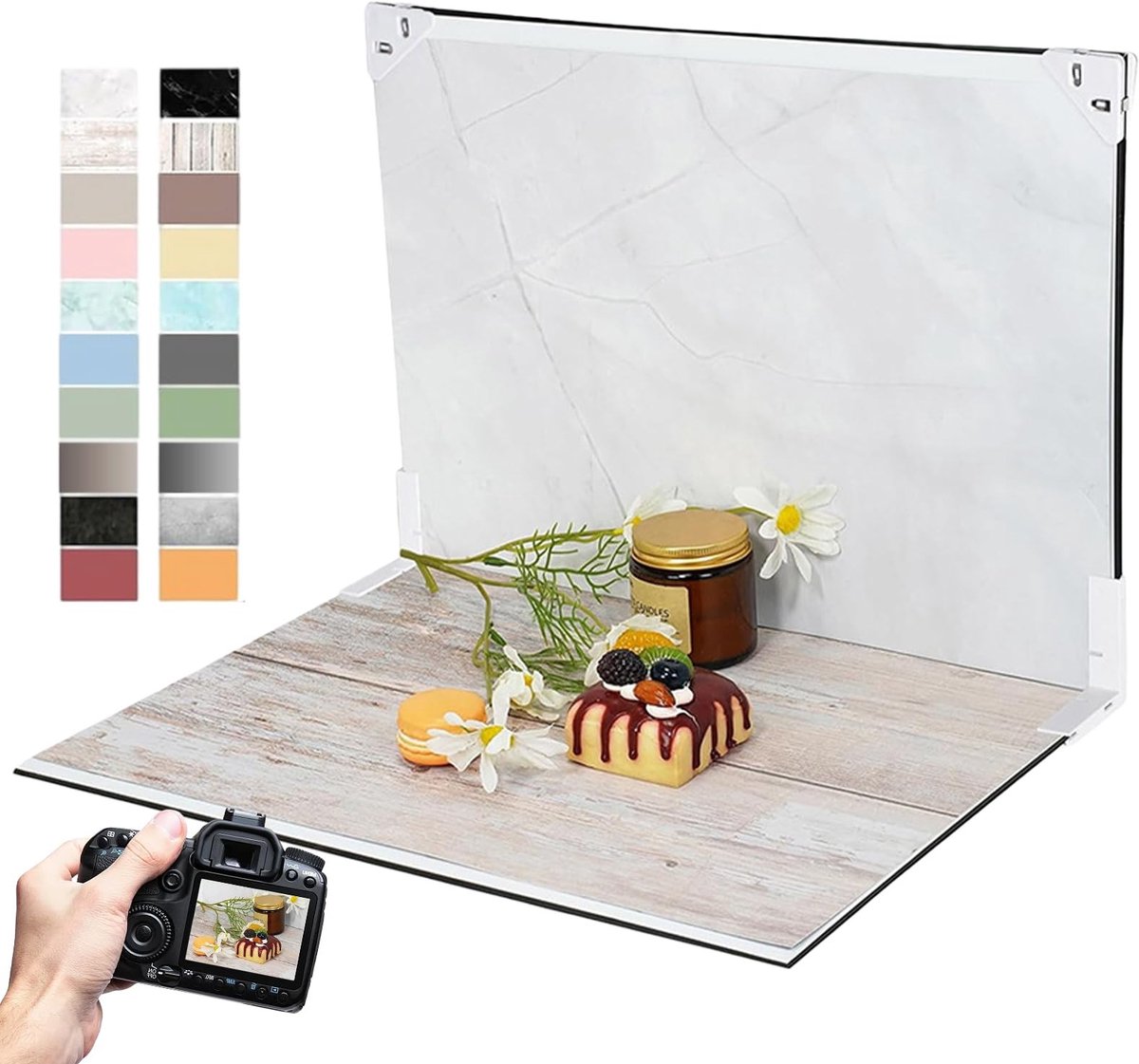 SolidKeus - Set van 10 Dubbelzijdig Fotobehang 42 x 29 cm
