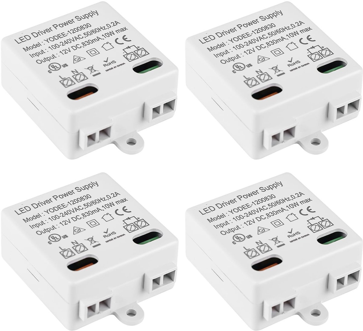 SolidKeus - Set van 4 Mini LED Transformers voor Verlichting