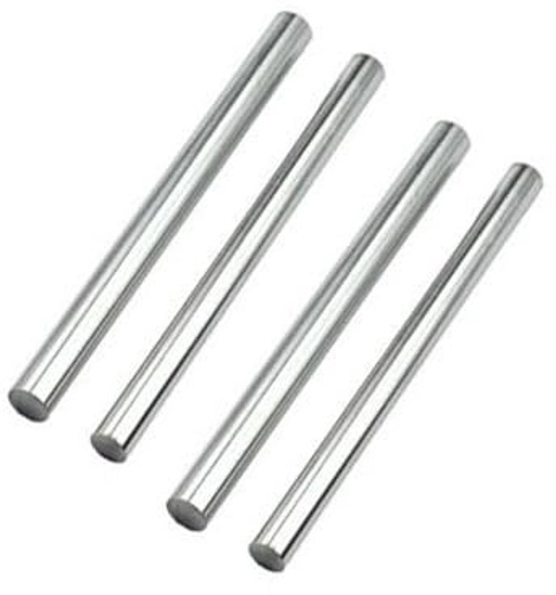 SolidKeus - 4 Stuks Zuiver Zink Staven 100mm met Hoogste Zuiverheid
