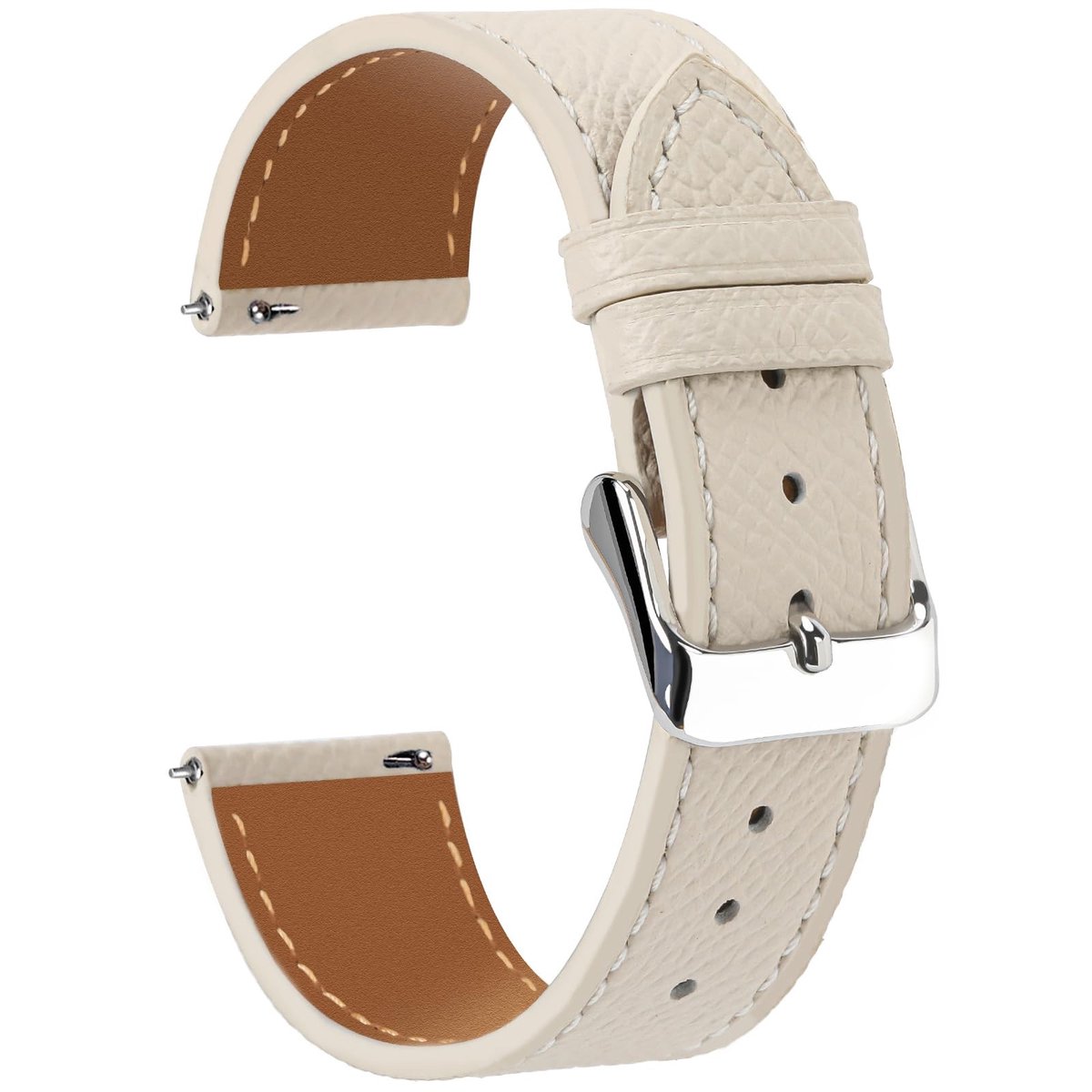 SolidKeus - Elegante Leren Horlogeband met Snelle Bevestiging