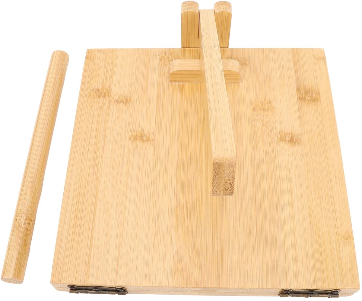 SolidKeus - Houten Tortillapers met Deegroller en Perkamentvellen