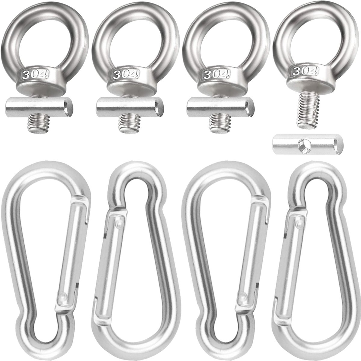 SolidKeus - 4 Stuks RVS Keder Stoppers voor Caravan en Tenten