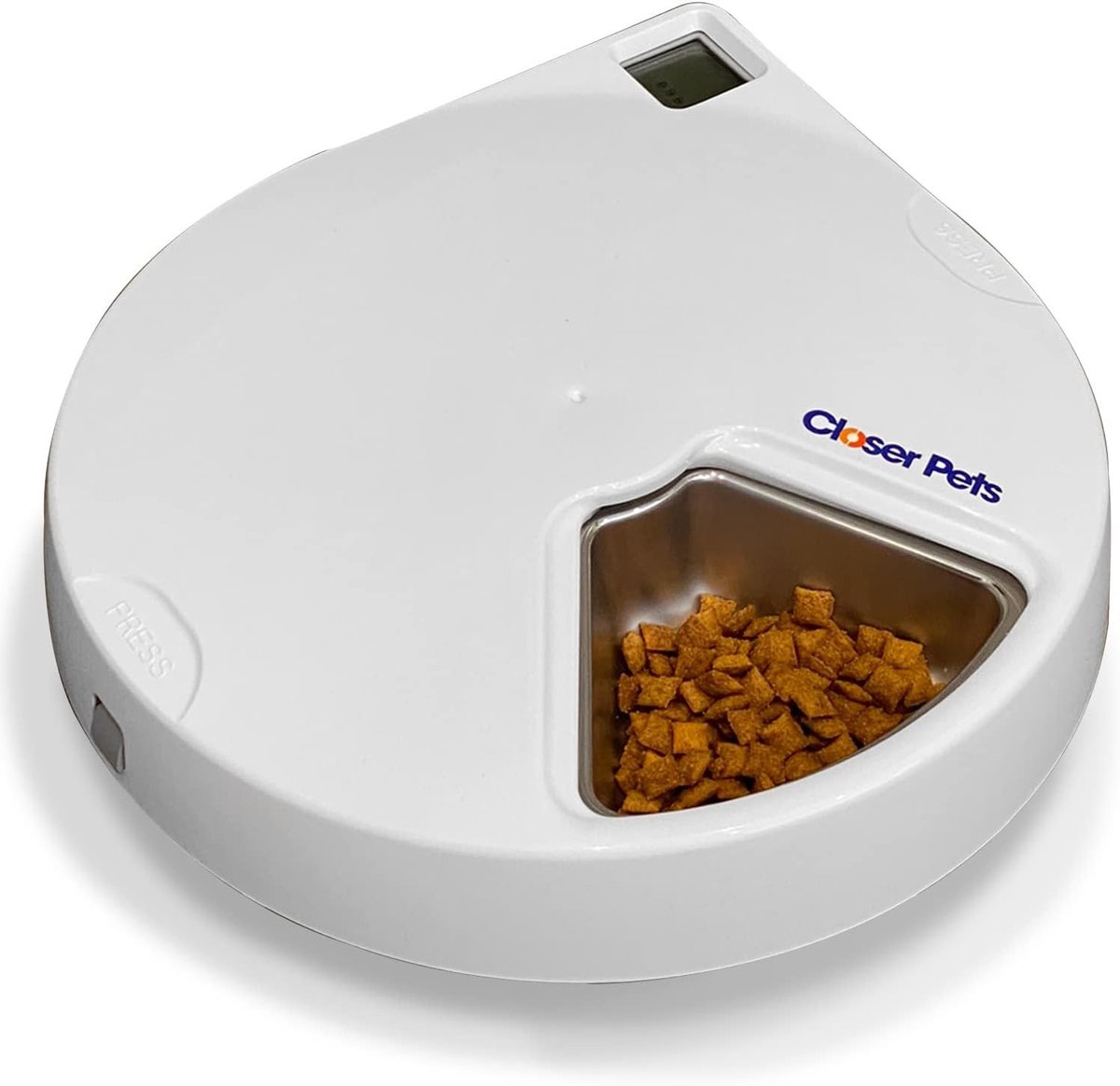 Automatische Huisdier Feeder - Wit - Vijf Compartimenten - RVS Kommetjes met Ijspakketten - Voor Katten en Kleine Honden