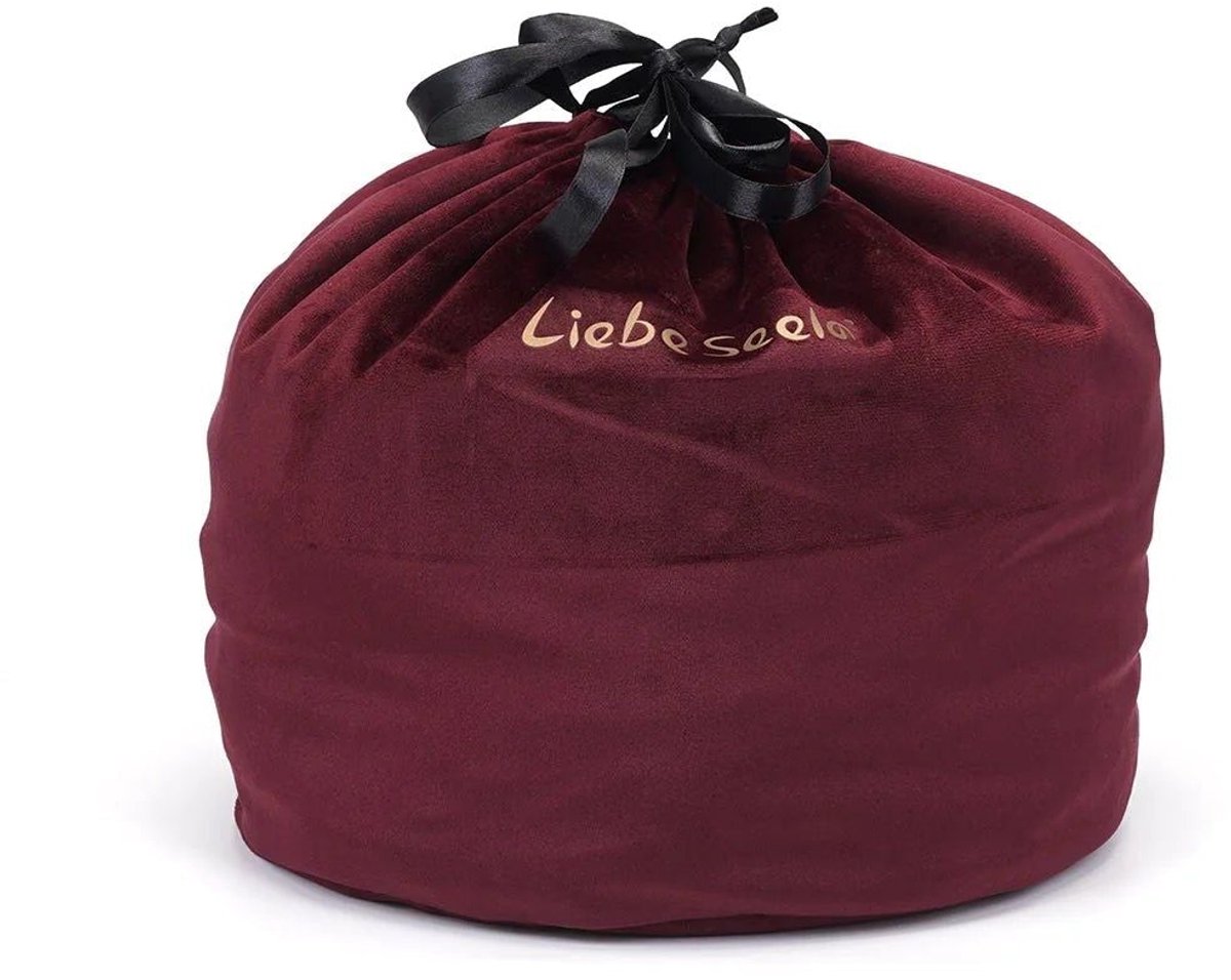 Liebe Seele - Wine Red Fluwelen Storage Bag - Opbergtas - Cilindervormig
