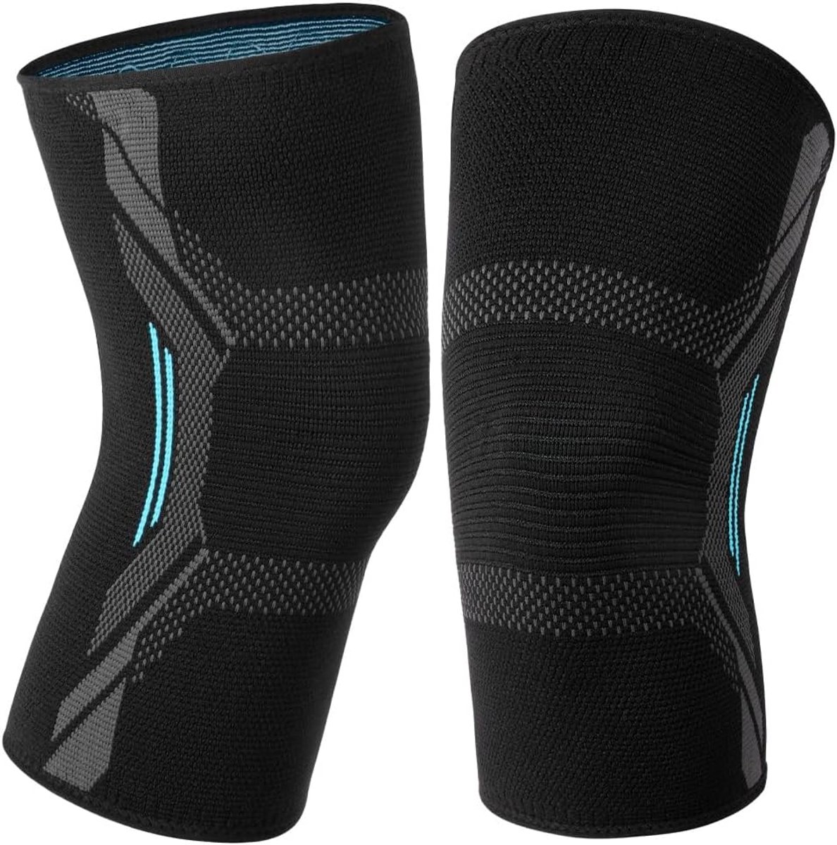 Kniesteun voor dames en heren, 2 stuks compressie kniebrace, professionele kniebrace, kniecompressiemouw voor meniscusscheur, artritis, gewrichtspijn, ligamentletsel, hardlopen, gewichtheffen (S