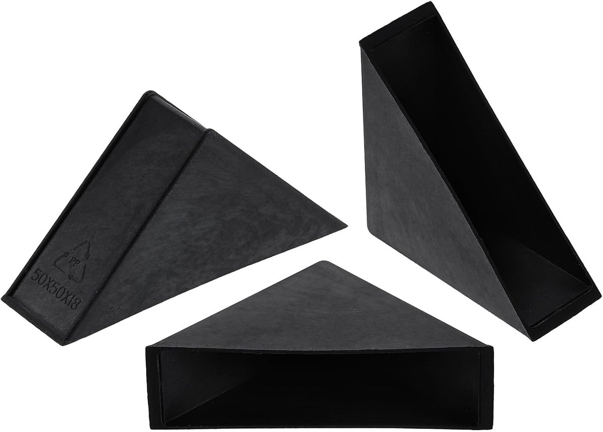8 stuks kunststof hoekbeschermers, 18 x 71 mm, rechthoekige vorm, glazen hoekbeschermers, kussens voor hoekbescherming van glas, spiegels, tegels, zwart