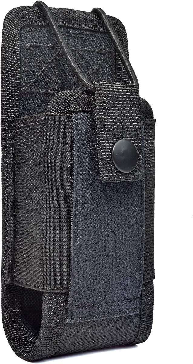 Radiohouder, Walkie Talkie Holster met MOLLE, Nylonhoes Compatibel met Motorola Kenwood Baofeng Midland Radio (MOLLE01)