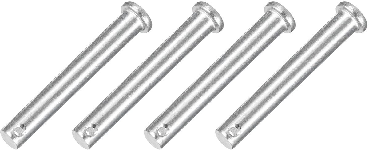 4 stuks M10 x 70 mm enkele gat bouten met kop, 304 roestvrij staal, platte kop, bouten voor trekhaak, mechanische reparatie, meubelmontage, industriële apparaten