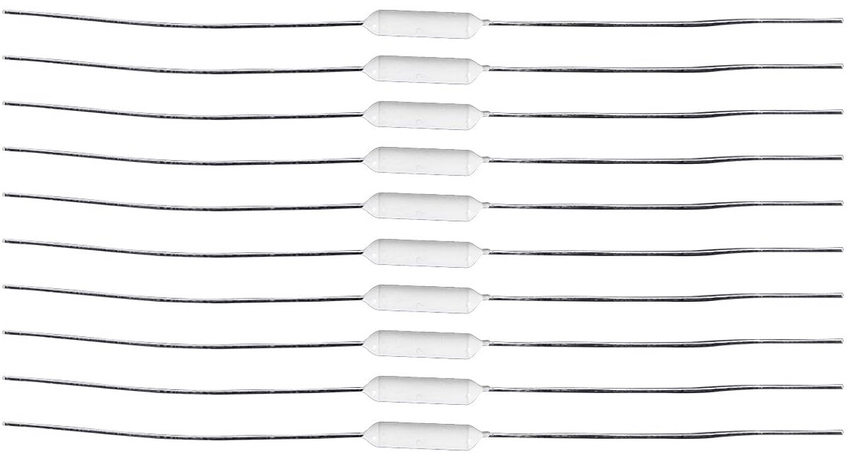 10 stuks weerstand temperatuurzekeringen, 2A P1-F thermische zekeringen voor elektrische huishoudelijke of industriële producten (grenstemperatuur 102 °C)