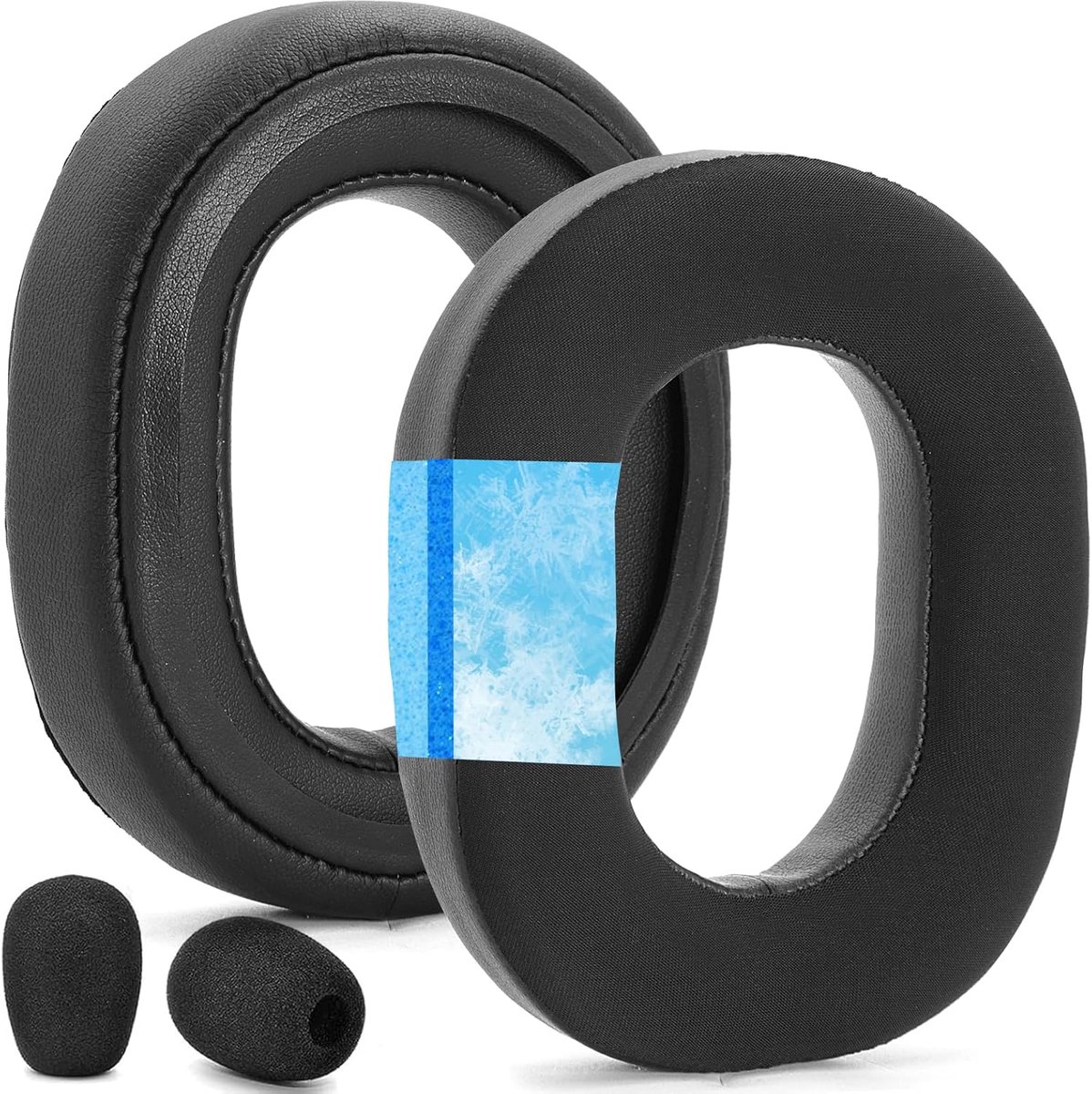 BlackShark V3 Cooling Gel Oorkussens en Microfoon Foam Vervanging Oorkussens Oorkussens Compatibel met Razer BlackShark V3 - V3X Draadloze ANC Gaming Headset (Past niet Razer BlackShark V3 Pro)