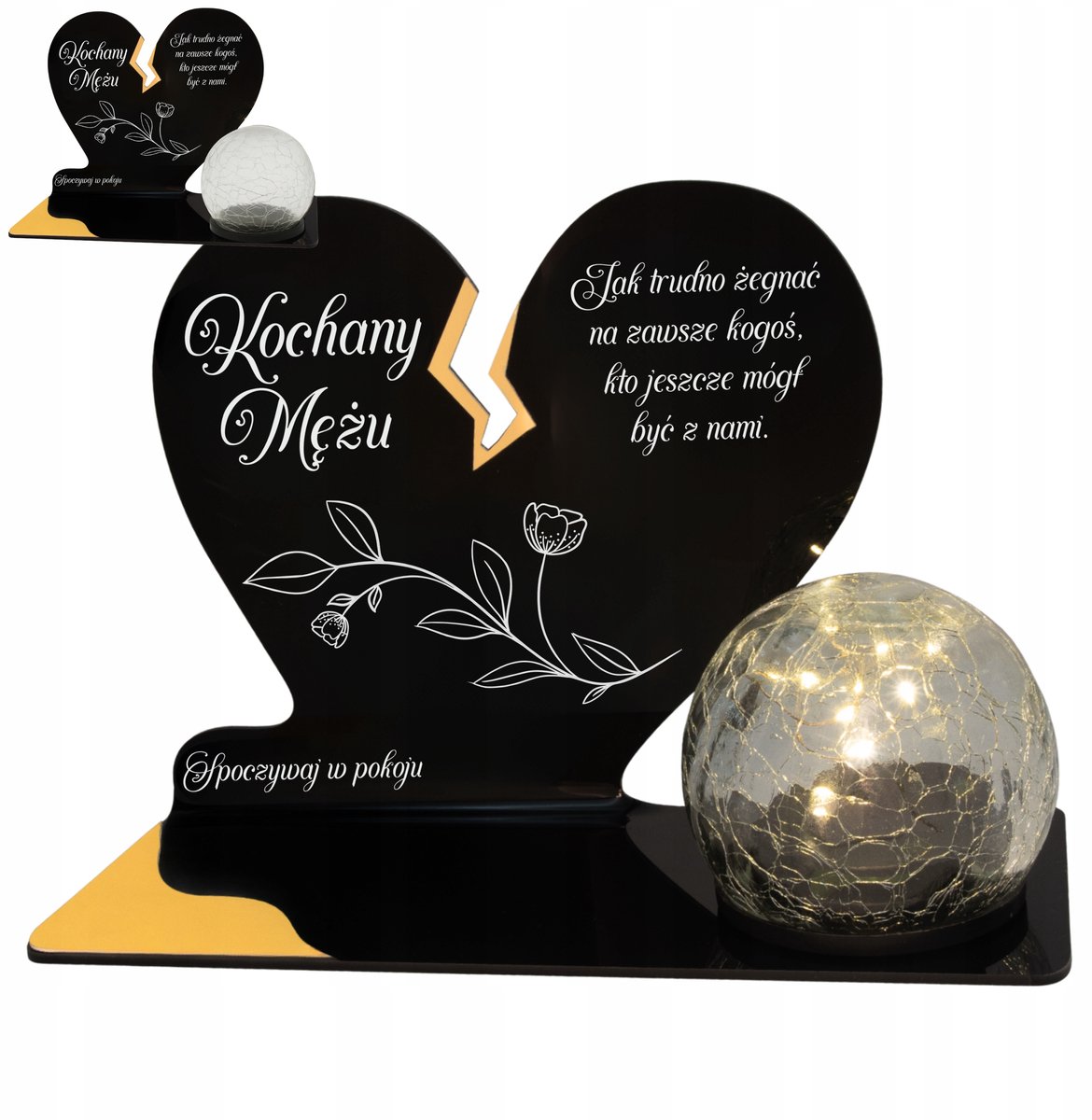 Merkloze Zonne-LED Graflicht Hart met Gouden Accenten