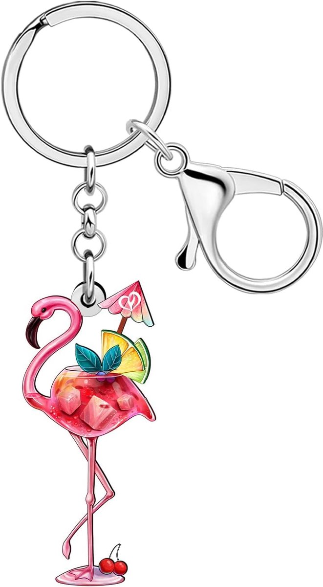 Leuke Flamingo Sleutelhanger Dier Charms Roze Flamingo Geschenken Voor Vrouwen Meisjes Kinderen Rugzak Sleutels Purse Accessoires