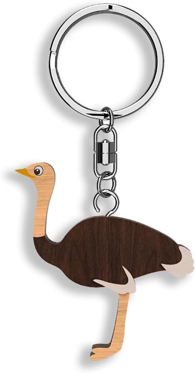 Sleutelhanger van hout, vogels, verschillende modellen, handgemaakt, duurzaam product