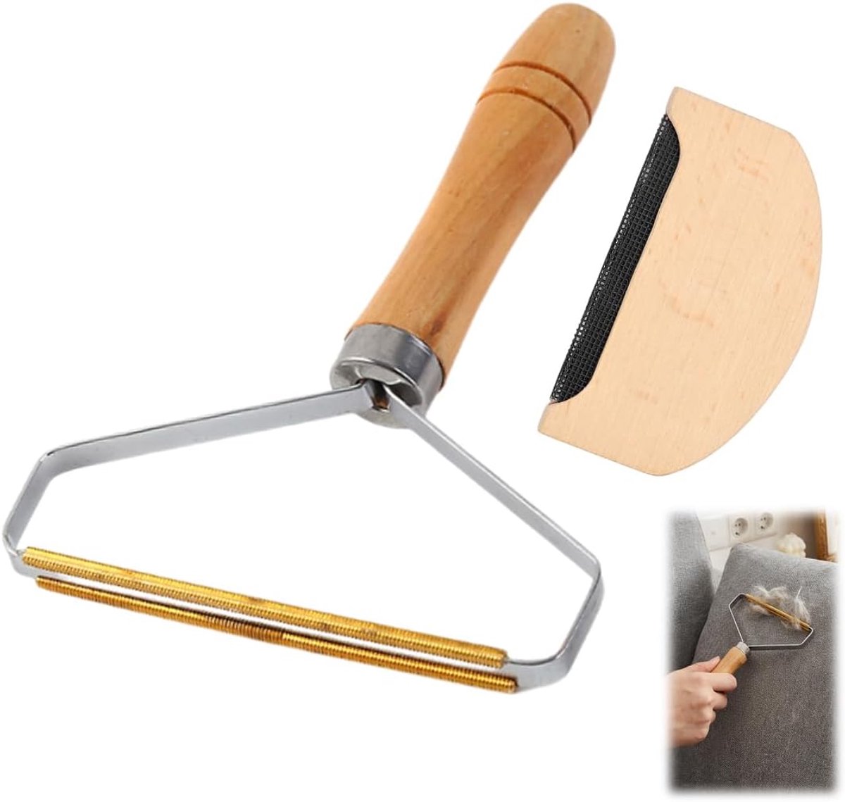 Pluisverwijderaar, magische poten, pluis- en pluisverwijderaar, handmatige pluisverwijderaar, pluisverwijderaar, hendel, trui, kleding, voor trui, tapijt, kleding (geel)