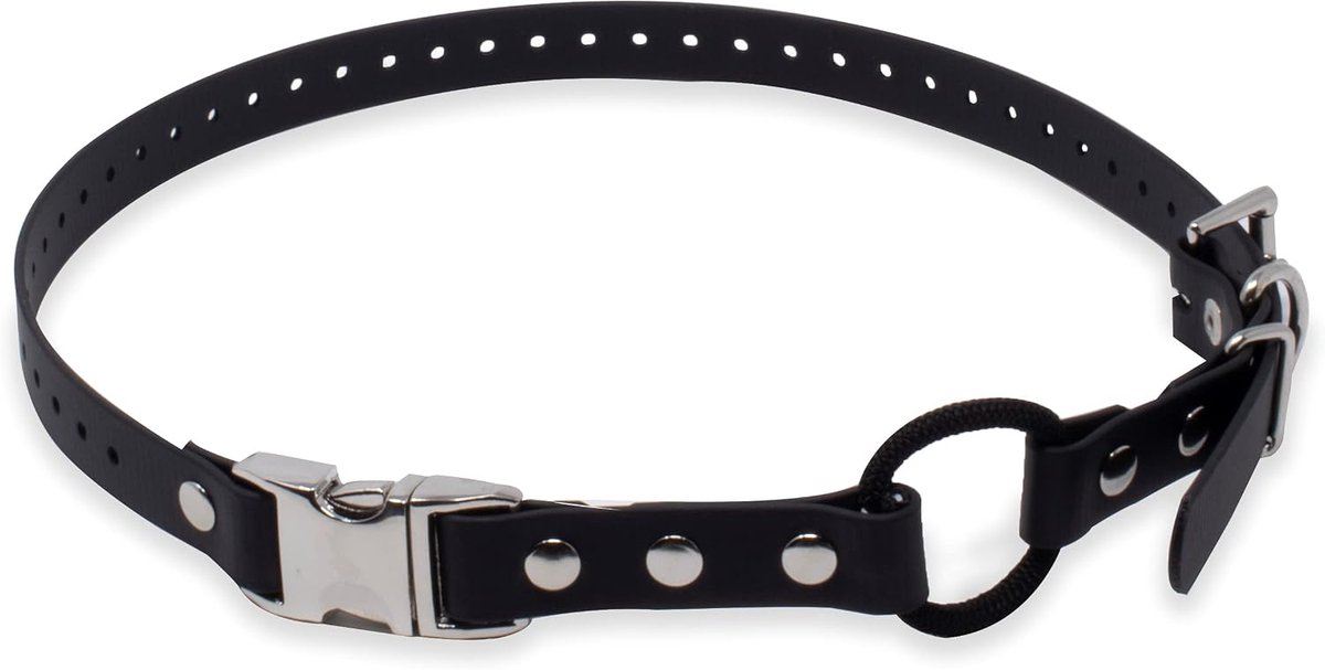 Quick Snap Bungee hondenhalsband, biothaan, waterdicht, geurloos, gemakkelijk aan te sluiten en los te koppelen sluiting en D-ring met comfortabele bungee-lus, verstelbaar voor aangepaste