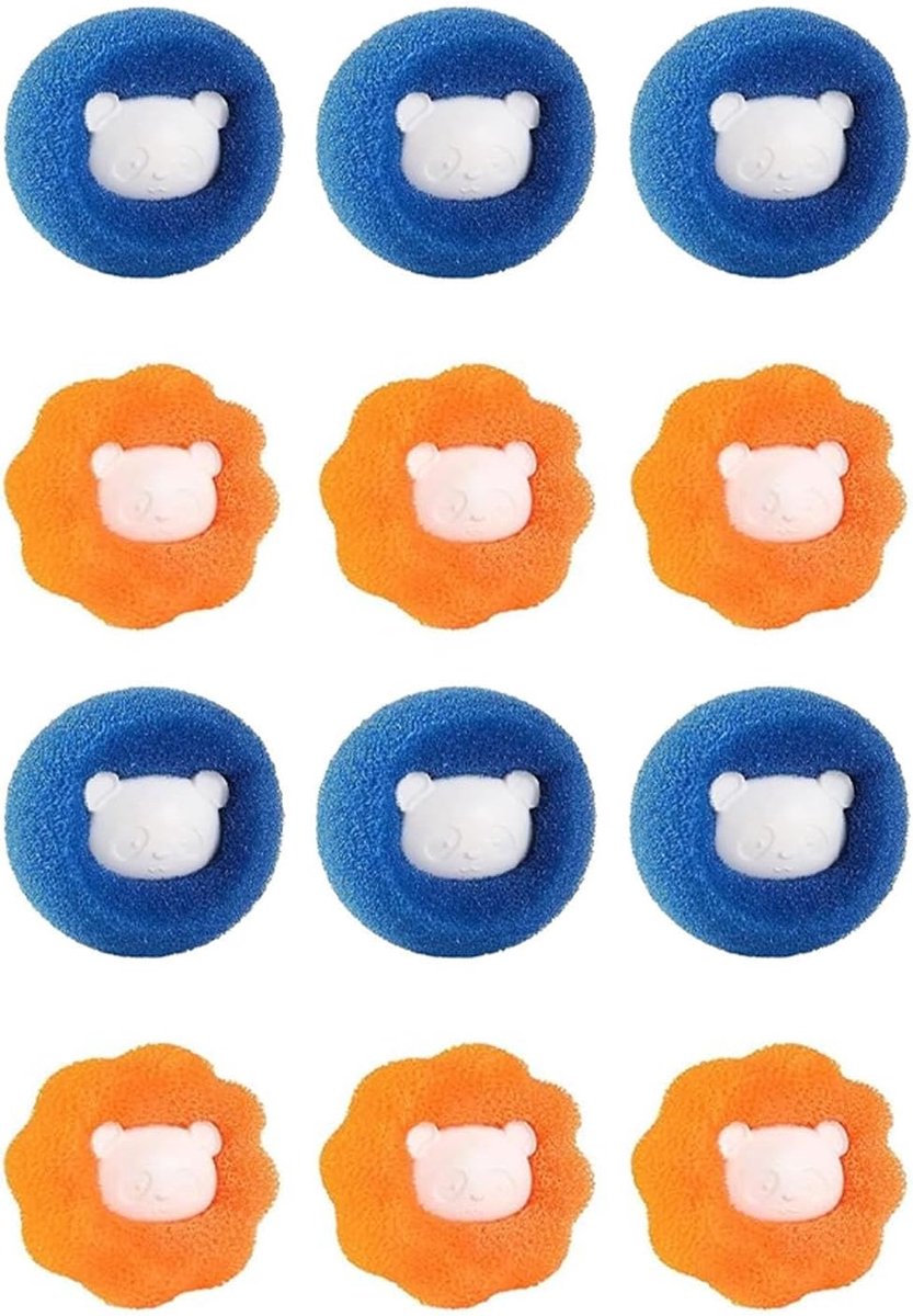 12 stuks haarvangers voor wasmachine, ballen voor het opvangen van haar in de wasmachine, herbruikbaar, voor het opvangen van haar, wasmachine