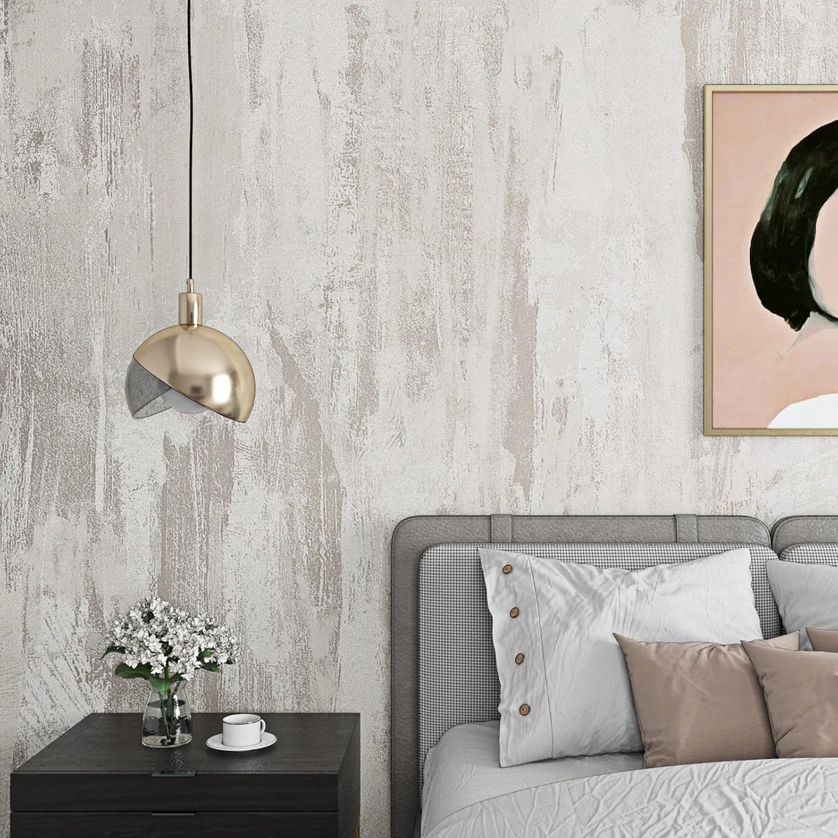Plakfolie, betonlook, lichtgrijs, vintage, zelfklevend, voor keukenachterwand, badkamer, slaapkamer, woonkamer, afwasbaar, meubelfolie, betonlook voor tafel, kast, open haard, rek