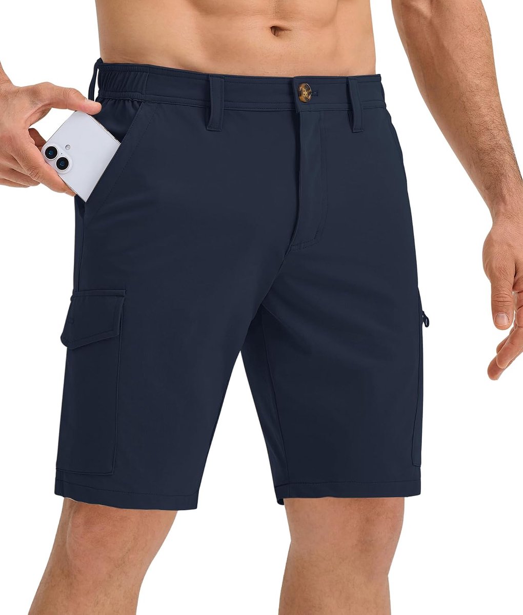 Shorts voor heren, met 6 zakken, zomer, wandelshorts, stretch, cargoshorts, bermuda, korte broek, golfshorts, ademende capri voor wandelen en fietsen