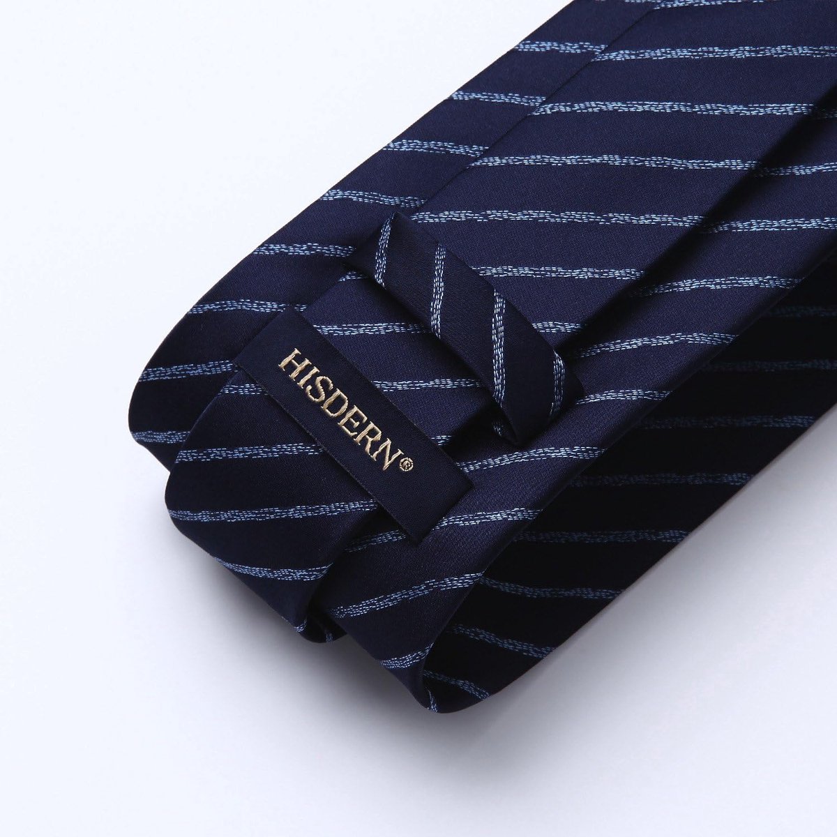 Gestreepte bruiloft stropdas zakdoek heren stropdas & pochet set, S01 Blauw-10