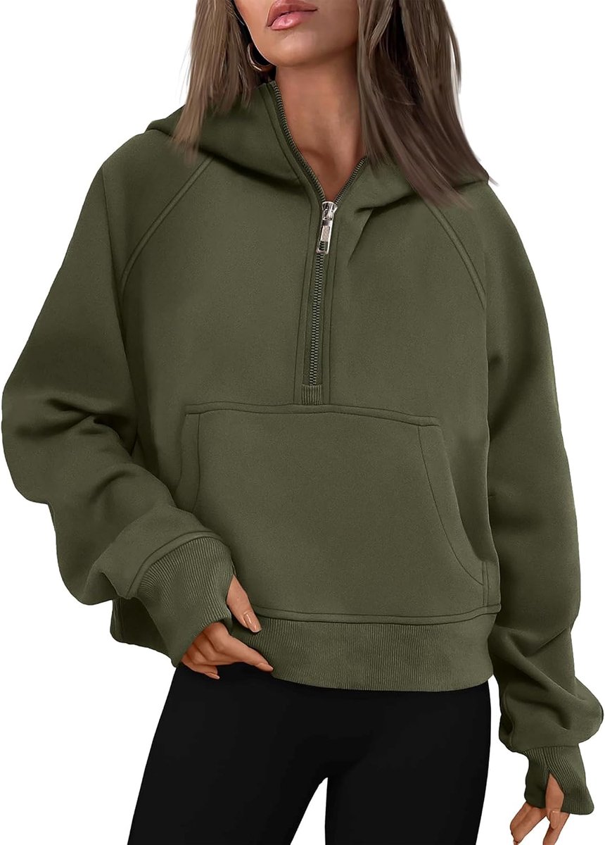 Hoodie dames sweatjack met capuchon met fleece binnenvoering Basic Zip Up Hoodie pullover winter dames bovenstuk