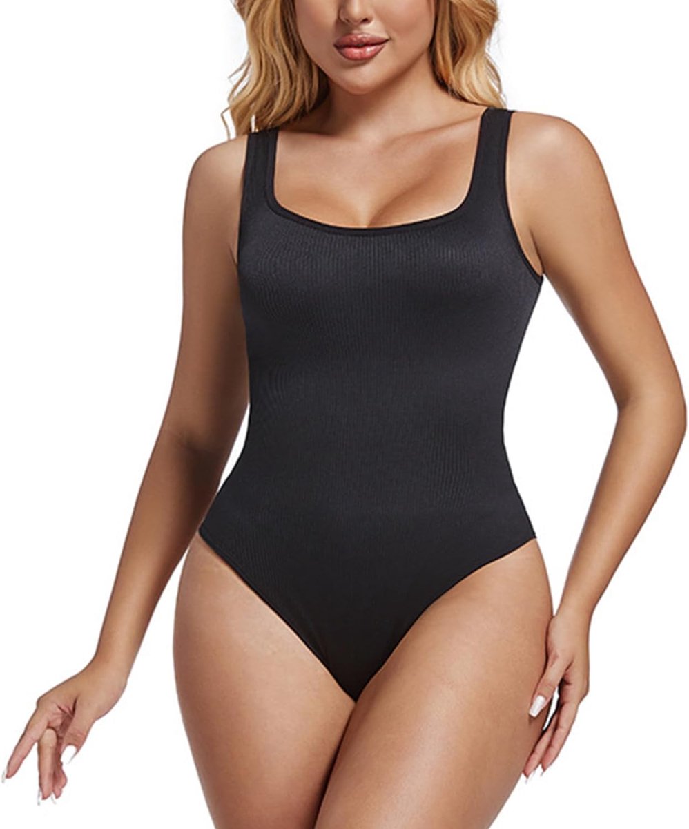 Shapewear Buikcontrole Bodyshaper - Vormende Bodysuit voor Vrouwen, Licht Buikweg Shaping, Brede Bandjes (Tailleomtrek meten vóór bestelling)