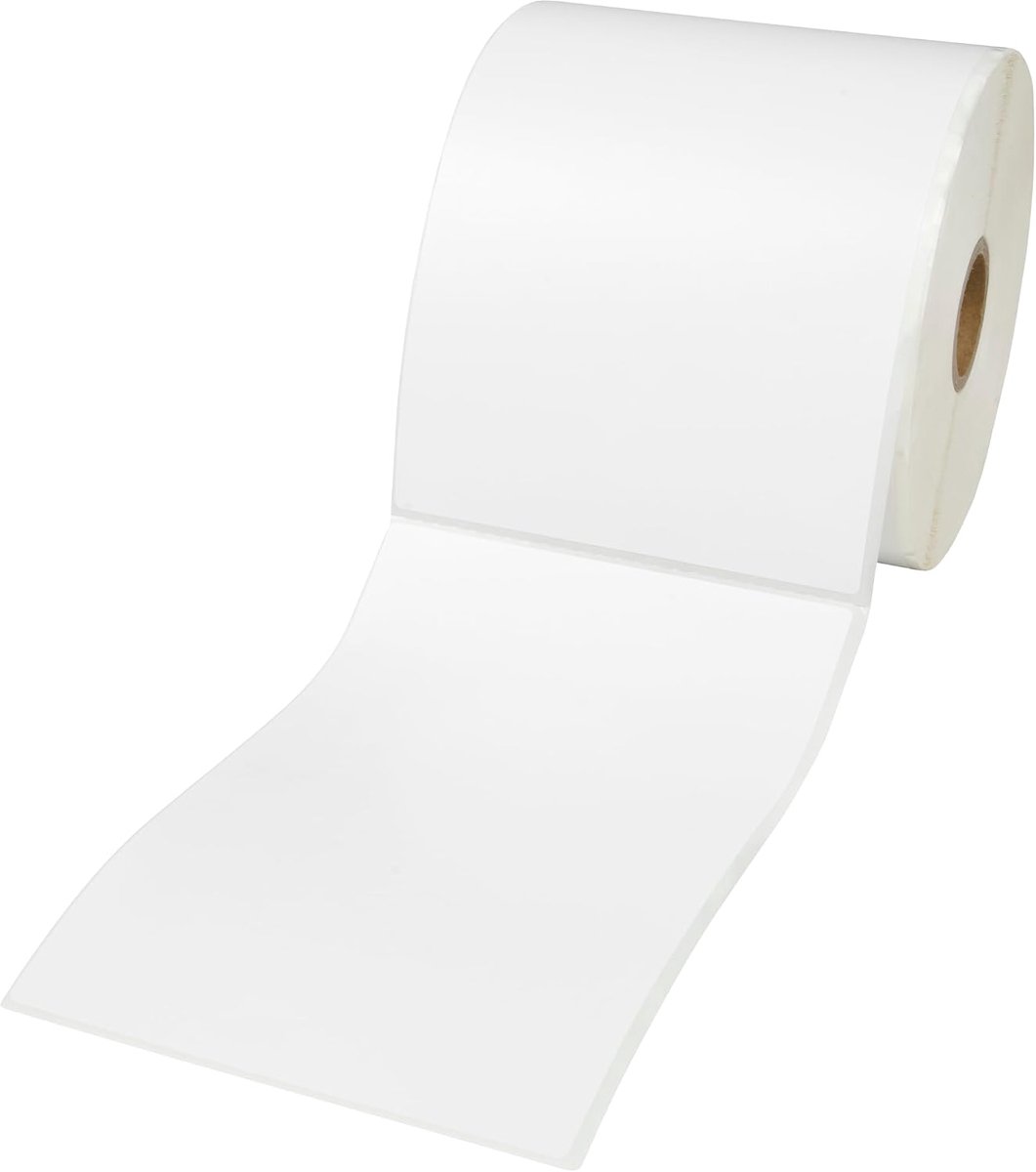 Hoogwaardige thermische transfer-etiketten, stickers, robuust en veelzijdig, zelfklevende etiketten voor duurzame en duidelijke markering, wit, 150 x 100 mm, 500 stuks