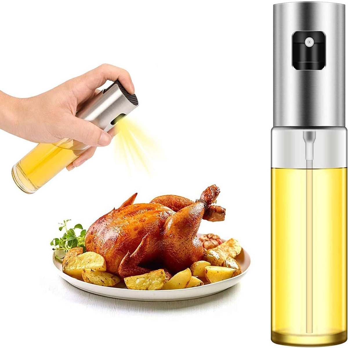 Oliesproeier voor koken, olijfolie sprayer mister, olijfolie spray fles, olijfolie spray voor salade, barbecue, keuken bakken, roosteren