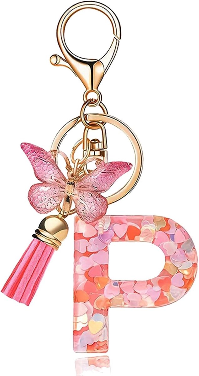 Gepersonaliseerde sleutelhanger, vrouwen sleutelhanger schattige sleutelhanger gepersonaliseerde sleutelhanger tas sleutelhanger verjaardagscadeaus voor zus (P)