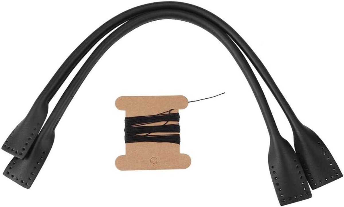 Handgrepen 2 Stuks - Echt Lederen Handvatten voor Handtas en Portemonnee - DIY Lederaccessoires met Voorgestanste Gaten voor Handwerk, Naaiprojecten en Reparatie