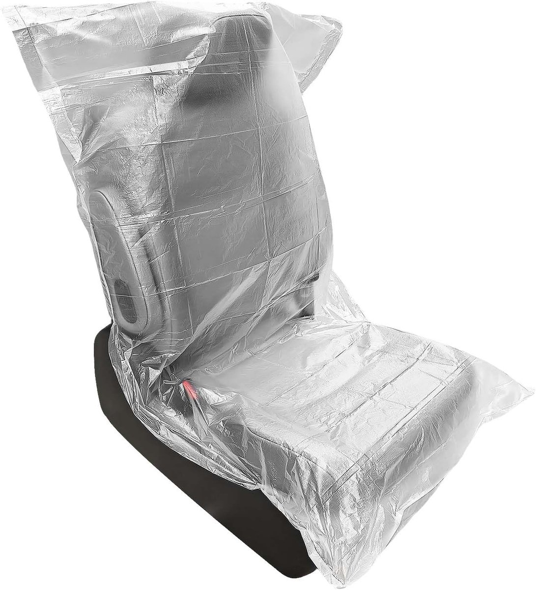 100 stuks plastic wegwerpstoelhoezen voor auto's, voertuigbeschermer, monteur, valet (1,2 kg)